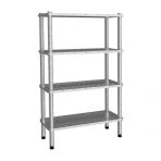 Empero EMP.D.2.3676-18-4-D 4 Katlı 36x76x180 cm INOX 201 Delikli Raflar