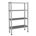 Empero EMP.D.2.4676-18-4 4 Katlı 46x76x180 cm INOX 201 Düz Raflar
