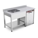 Empero EMP.E.71485-1EMT-L 1400x700x850 Sol Tek Evyeli Alt Raflı Tezgah