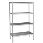 Empero EMP.T.2.46122-18-4 4 Katlı İnox 201-122x46x180 cm Tel Raf