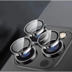 Empo Cases Apple iPhone 13 Pro ve 13 Pro Max Uyumlu %100 Safir Çizilmez Kamera Lens Koruyucu - Siyah