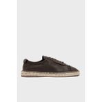 Emporio Armani % 100 Deri Espadril Erkek Ayakkabı EM005857 AF25536 U6326 - Kahverengi