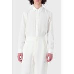 Emporio Armani % 100 Keten Regular Fit Gömlek Erkek Gömlek E31SM0 010F1 101 - Beyaz - 2XL