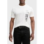 Emporio Armani % 100 Pamuk Regular Fit Bisiklet Yaka Baskılı T Shirt Erkek T Shirt EM004994 AF24470 U0003 - Beyaz - 2XL