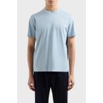 Emporio Armani % 100 Pamuk Regular Fit Bisiklet Yaka T Shirt Erkek T Shirt EM000983 AF13669 U9275 - Açık Mavi