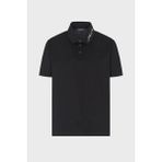 Emporio Armani % 100 Pamuk Regular Fit Logolu Düğmeli Polo Yaka T Shirt Erkek Polo Yaka T Shirt EM002999 AF12955 UC001 - Siyah