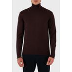 Emporio Armani % 100 Yün Regular Fit Balıkçı Yaka Logolu Kazak Erkek Kazak EM002025 AF14195 F5009 - Bordo - XL