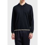 Emporio Armani % 100 Yün Regular Fit Yarım Fermuarlı Polo Yaka Kazak Erkek Kazak EM001512 AF14158 UB118 - Lacivert - XL