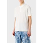 Emporio Armani 3D1FF2 1JTKZ 0101 Polo Yaka Beyaz Erkek T-shirt