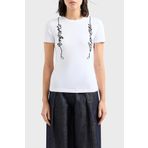 Emporio Armani 3D2T7R 2J07Z 0100 Beyaz Kadın T-shirt