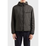 Emporio Armani 6D1B66 1NNXZ 05A6 - Haki Jakarlı Logo Baskılı Regular Fit Erkek Mont