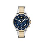 Emporio Armani AR11740 Altın Rengi Metalik Gri Çelik Erkek Kol Saati