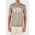 Emporio Armani Baskılı Slim Fit Bisiklet Yaka T Shirt Erkek T Shirt 8N1TF6 1juvz 0643 - Bej - XL