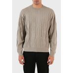 Emporio Armani Bisiklet Yaka % 100 Yün Kazak Erkek Kazak 6R1MX4 1mfvz F624 - Gri - XL