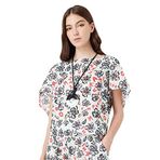 Emporio Armani Çiçek Desenli% 100 Pamuk Bluz Bayan BLUZ 3L2K67 2ND1Z F133