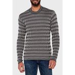Emporio Armani Desenli% 100 Yün Regular Fit Bisiklet Yaka Kazak Erkek KAZAK EM002194 AF14195 FC101