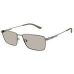 Emporio Armani Ea2169 Dikdörtgen Güneş Gözlüğü, Mat Gri/Açık Kahverengi, 57 mm