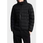Emporio Armani EM003043 AF15384 UC001 Siyah Kapitoneli Logolu Regular Fit Kapüşonlu Erkek Mont