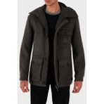 Emporio Armani EM003183 AF18229 U8112 - Antrasit Regular Fit Kapüşonlu Erkek Mont