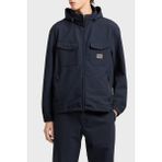 Emporio Armani EM003405 AF18781 UB118 - Lacivert Logolu Regular Fit Gizli Kapüşonlu Erkek Mont
