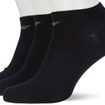 Emporio Armani Erkek 3'lü paket In-Shoe çorap, Siyah, L-XL