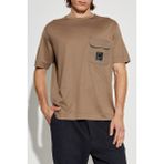 Emporio Armani Erkek Bisiklet Yaka Cep Detay Kısa Kol Pamuklu Kahverengi T-Shirt EM002978 AF10761-U6189 - XL