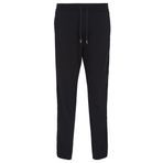Emporio Armani Erkek Cotton Interlok Jogger with Vertical Logo Tape Sweatpants, Siyah, XL