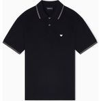 Emporio Armani Erkek Dar Kalıp Logo Detaylı Esnek Pike Kumaşlı Kısa Kollu Siyah Polo Yaka T-Shirt EM004607 AF23090-UC001 - 3XL
