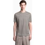 Emporio Armani Erkek Desenli Bisiklet Yaka Kısa Kol Bej T-Shirt EM005270 AF24857-F1197