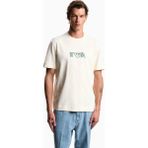 Emporio Armani Erkek Dokuma Bisiklet Yaka Kısa Kollu Günlük Beyaz T-Shirt EM005233 AF13715-U1055 - 3XL