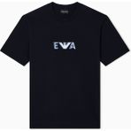 Emporio Armani Erkek Dokuma Bisiklet Yaka Kısa Kollu Günlük Lacivert T-Shirt EM005233 AF13715-UB118 - 3XL