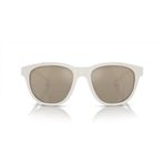 Emporio Armani Erkek Ea4216u Evrensel Fit Kare Güneş Gözlüğü, Mat Beyaz/Açık Kahverengi Aynalı Altın, 56 mm