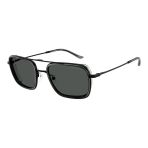 Emporio Armani Erkek Güneş Gözlüğü - Pilot Siyah Metal Çerçeve Füme Cam %100 Uv Koruma 0Ea2162 300187 54