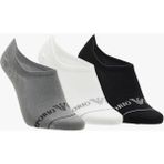 Emporio Armani Erkek Jakarlı Logolu Streç Pamuklu 3'lü Çok Renkli Çorap EM000548 AF12276-MC251 - L - XL
