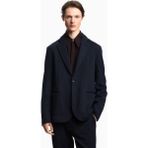 Emporio Armani Erkek Jakarlı Örme Kumaş Uzun Kollu Lacivert Ceket EM000069 TE15977-UB081 - 48