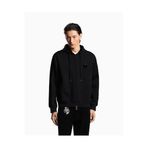Emporio Armani Erkek Kapüşonlu, Logo Detaylı, Pamuklu Uzun Kollu Sweatshirt, Siyah, XL