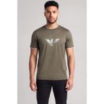 Emporio Armani Erkek Kısa Kol Pamuklu Regular Fit Kahverengi T-Shirt EM005271 AF10017-U6200 - 2XL