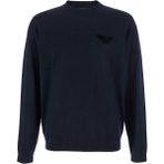 Emporio Armani Erkek Marka Logo Detaylı Bisiklet Yaka Regular Fit Lacivert Kazak EM002419 AF14158-UB118
