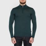 Emporio Armani Erkek Marka Logo Detaylı Dik Yaka Fermuar Kapamalı Haki Kazak 8N1MUX 1MJXZ-0586 - 2XL