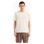 Emporio Armani Erkek Marka Logolu Organik Pamuklu Kısa Kollu Ekru T-Shirt 3D1T89 1JWZZ-0128 - 3XL
