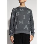 Emporio Armani Erkek Marka Logolu Yün Uzun Kollu Gri Kazak 6D1MX8 1MJGZ-F635 - S