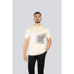 Emporio Armani Erkek Normal Kalıp Pamuklu Esnek Kumaş Logo Detaylı Kısa Kollu Bej T-Shirt EM002946 AF10761-U1156 - XL