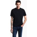 Emporio Armani Erkek Normal Kesim Dokulu Logo Detaylı Yuvarlak Yakalı Pamuklu Kısa Kollu Lacivert T-Shirt EM004593 AF10762-FB438