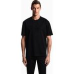 Emporio Armani Erkek Normal Kesim Dokulu Logo Detaylı Yuvarlak Yakalı Pamuklu Kısa Kollu Siyah T-Shirt EM004593 AF10762-FC301