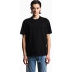Emporio Armani Erkek Normal Kesim Dokulu Logo Detaylı Yuvarlak Yakalı Pamuklu Kısa Kollu Siyah2 T-Shirt EM004593 AF10762-FC302