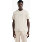 Emporio Armani Erkek Normal Kesim Yuvarlak Yaka %100 Pamuklu Kısa Kollu Bej T-Shirt EM000780 AF12926-U1098 - 2XL