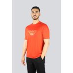Emporio Armani Erkek Normal Kesim Yuvarlak Yaka Pamuklu Milano Baskılı Kısa Kollu Kırmızı T-Shirt EM001033 AF10017-M5038