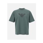 Emporio Armani Erkek Oversize Kısa Kollu Motif Desenli Yeşil T-Shirt -M9058 EM001026 AF13669