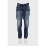 Emporio Armani Erkek Pamuk Karışımlı Düz Tasarım Cepli Stardart Belli Mavi Jeans 6R1J69 1DQTZ-0942 - 31