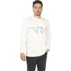 Emporio Armani Erkek Pamuklu Logo Detaylı Rahat Beyaz T-Shirt 6D1TDU 1JWZZ-01P3 - XL